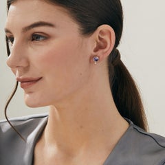 Syna Yellow Gold Amethyst Baubles Earrings with Diamonds