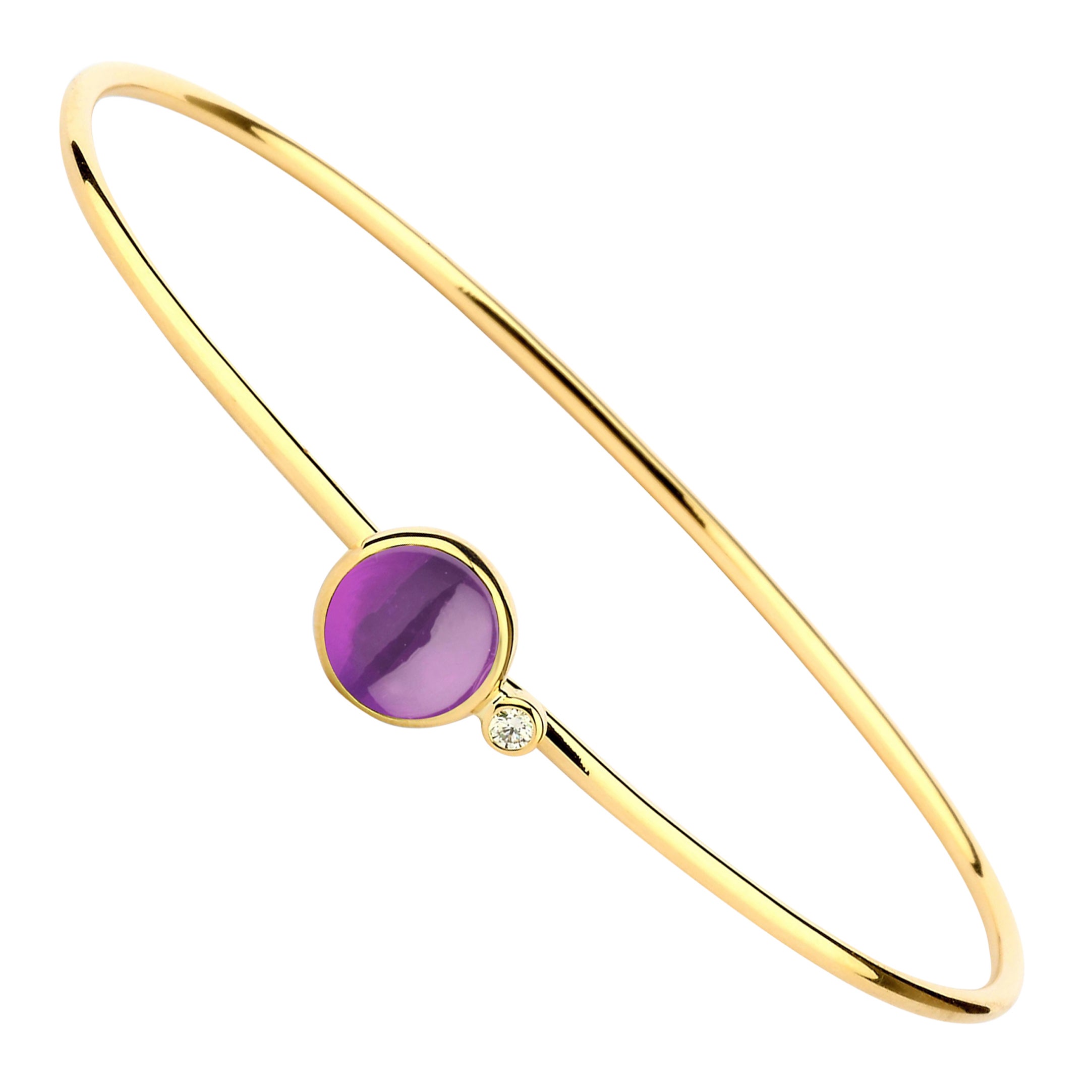 Bracciale Syna in oro giallo con ametista e diamanti