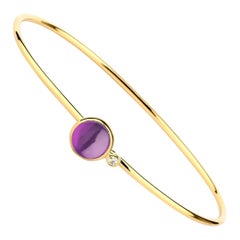 Bracciale Syna in oro giallo con ametista e diamanti