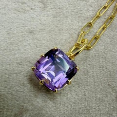 Syna Yellow Gold Amethyst Pendant