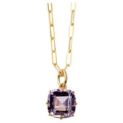 Syna Yellow Gold Amethyst Pendant