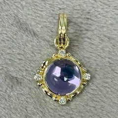 Colgante Amatista de Oro Amarillo Syna con Diamantes