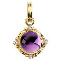 Colgante Amatista de Oro Amarillo Syna con Diamantes