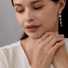 Syna Gelbgold Amethyst-Ring mit Diamanten