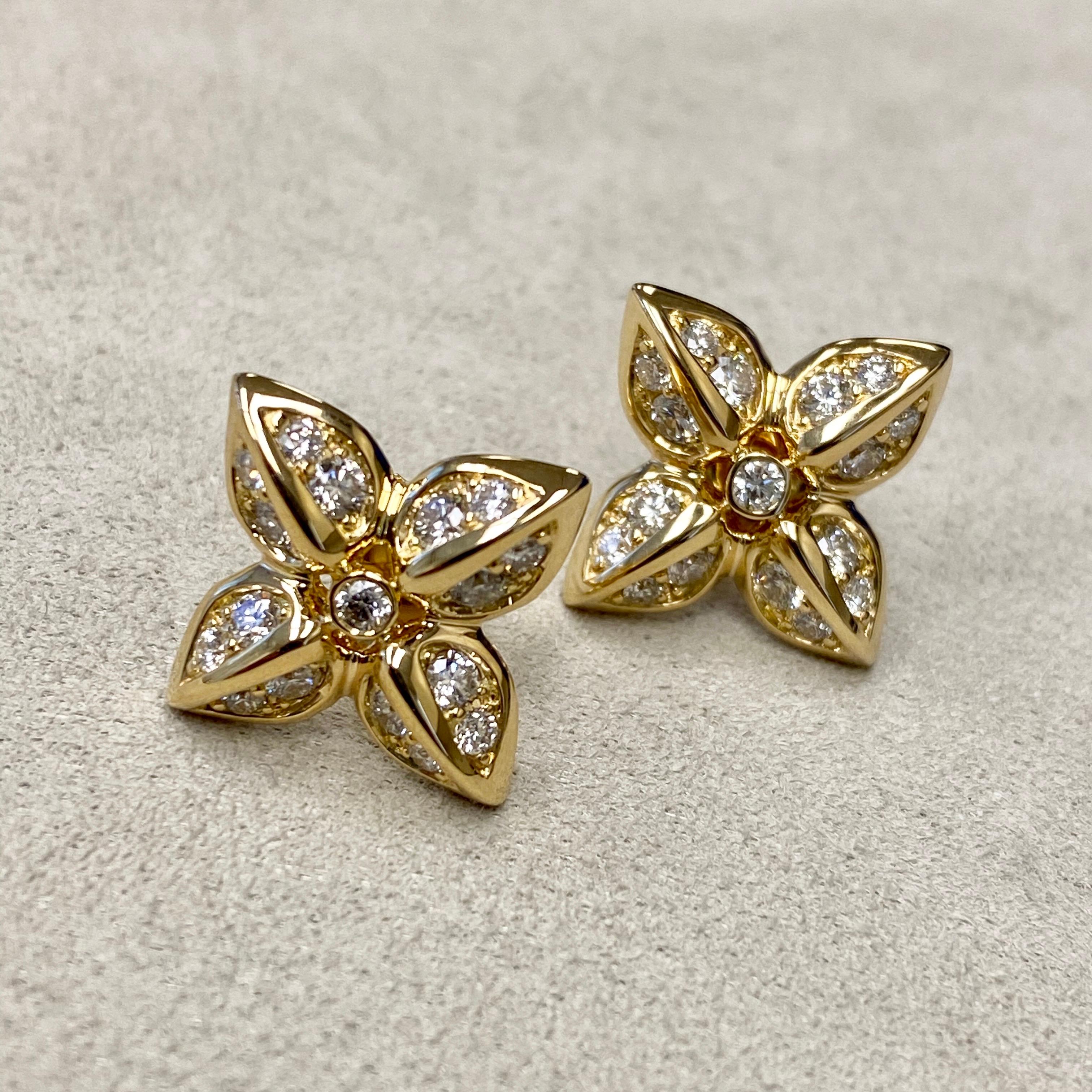 Ohrringe aus Gelbgold und Diamanten von Syna (Zeitgenössisch) im Angebot