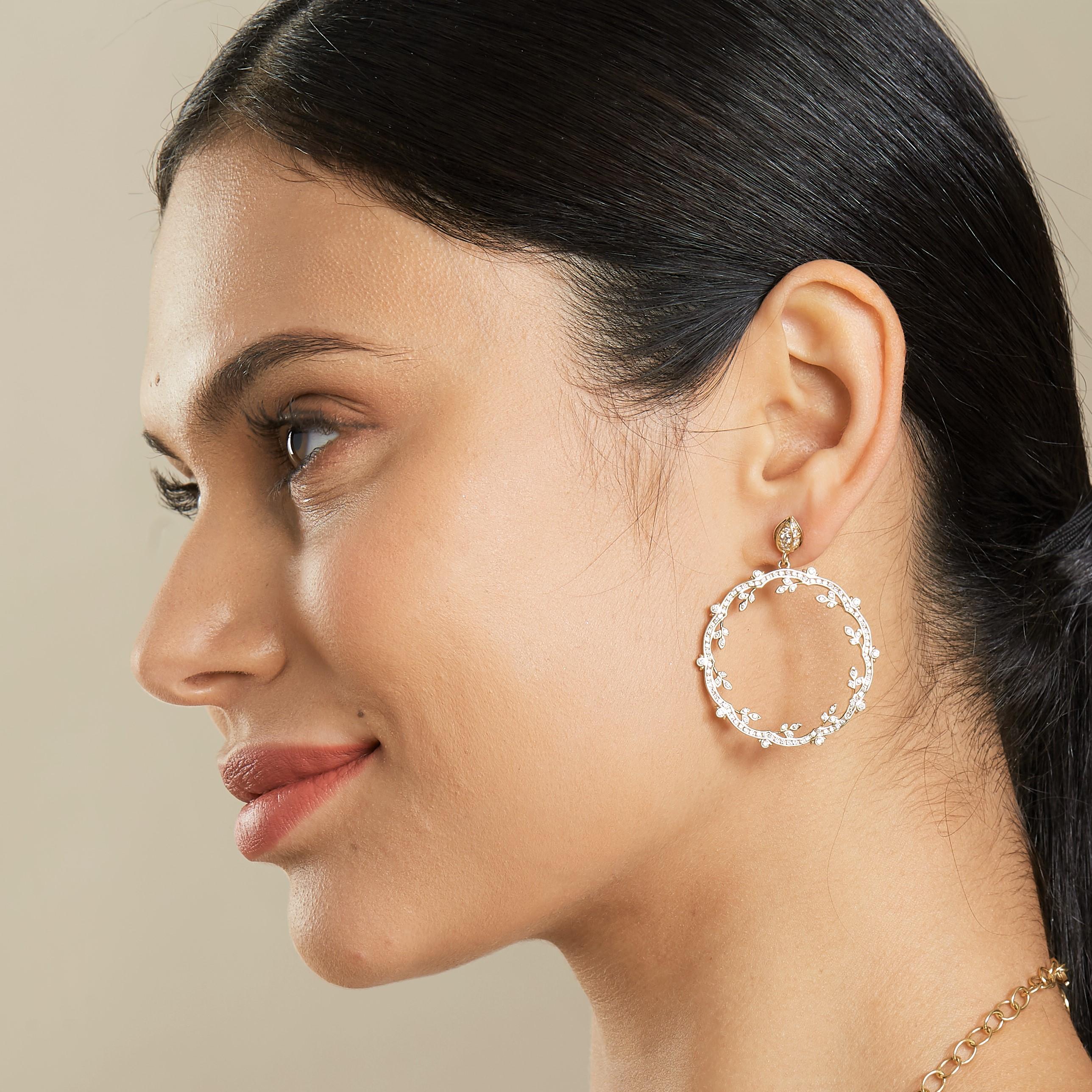 Created in 18kyg 
Diamonds 1.80 cts appro

These exquisite Diamond Earrings are sure to take your breath away. Crafted with elegant 18kyg, they feature a stunning 1.80 ct. of shimmering diamonds that will stand out in any light. These unique