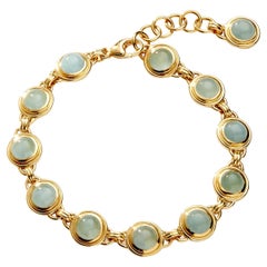 Gelbgold Aquamarin-Armband von Syna