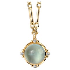 Syna Pendentif aigue-marine en or jaune avec diamants