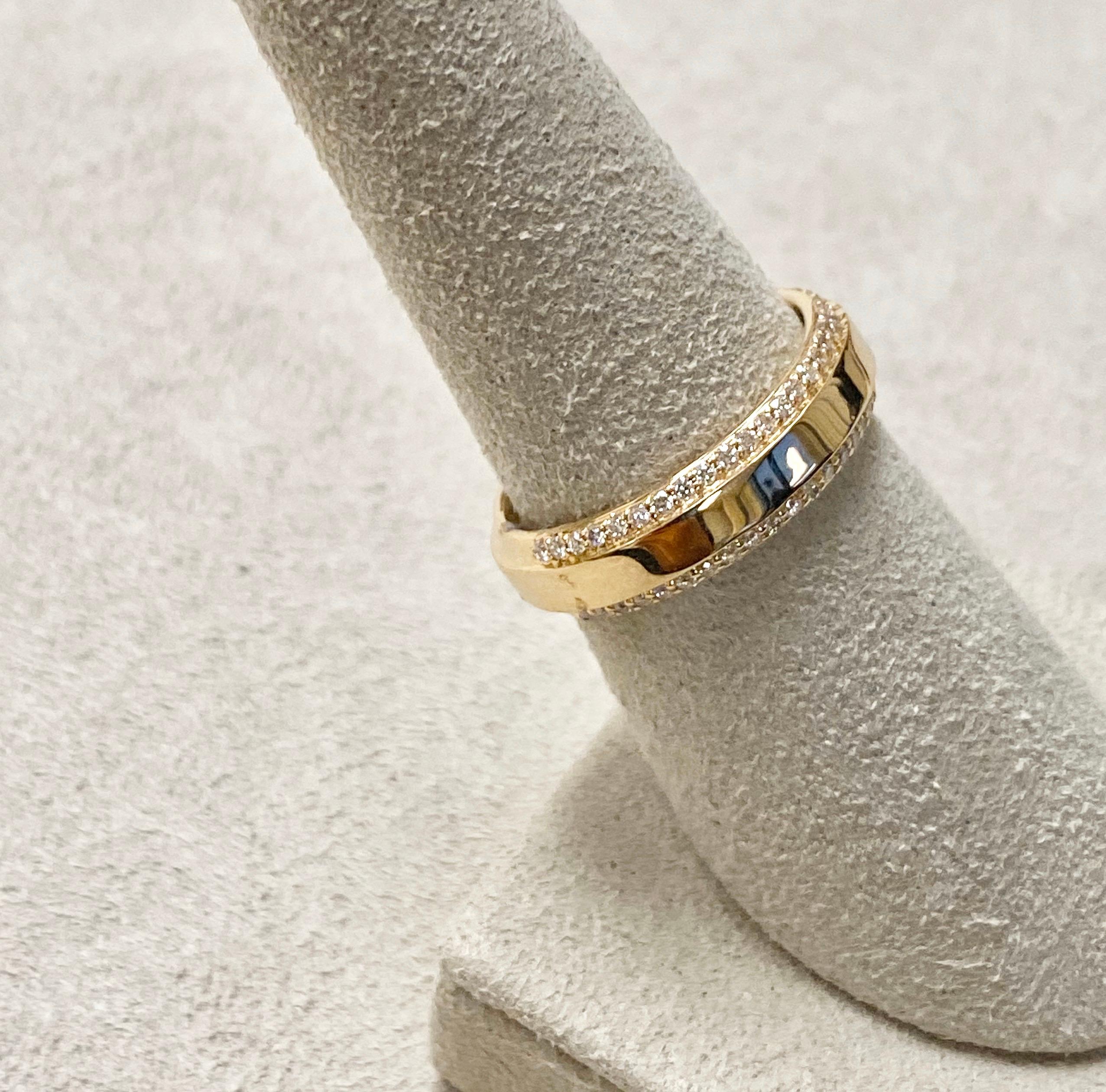 Contemporain Bague Syna en or jaune avec diamants en vente