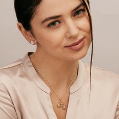 Syna Yellow Gold Bicycle Charm Pendant with Diamonds