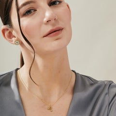 Syna Yellow Gold Bicycle Charm Pendant with Diamonds