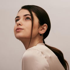 Pendientes de ónice negro de oro amarillo Syna con diamantes