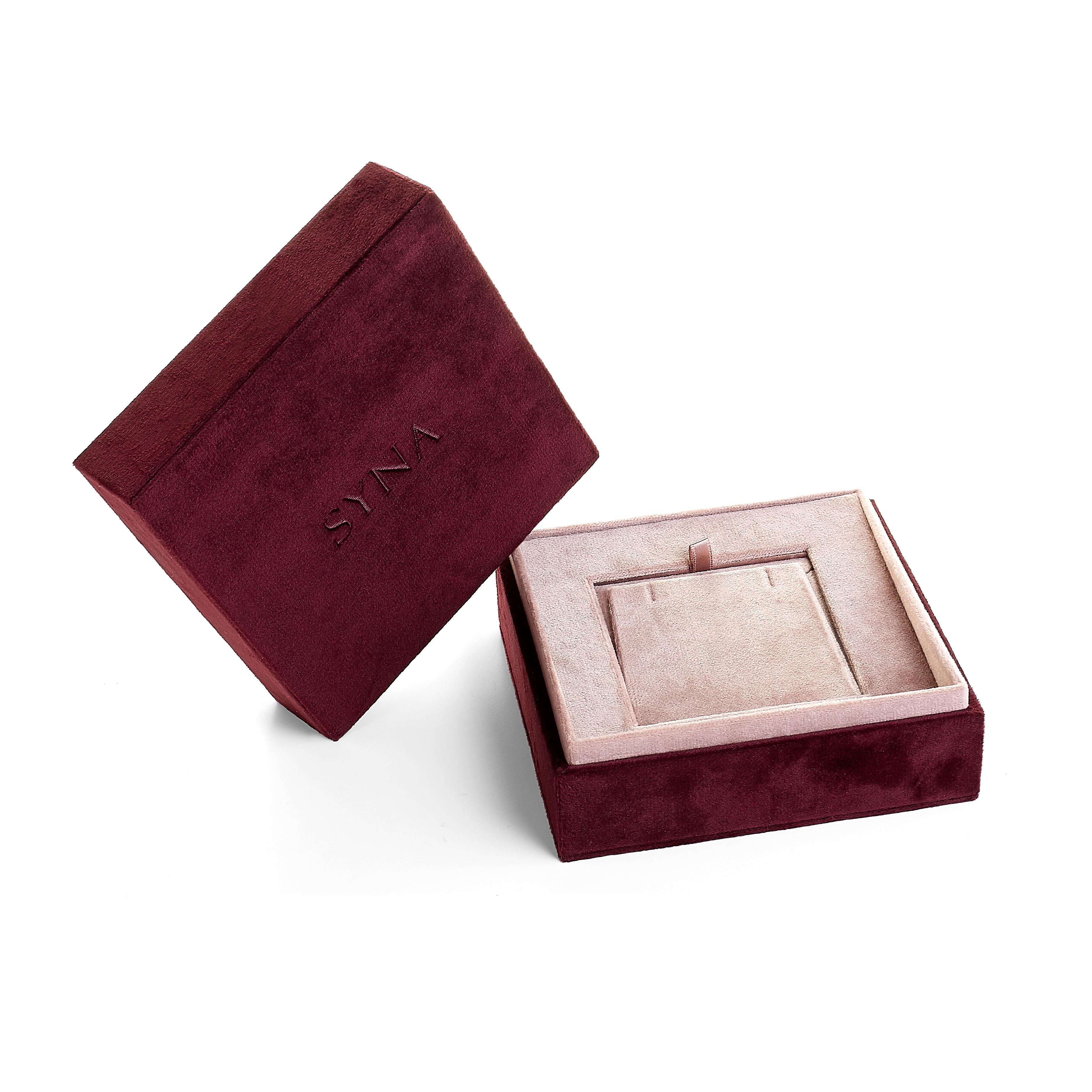 Syna Mogul-Ohrringe aus Gelbgold mit blauem Chalcedon und Rubellit (Gemischter Schliff)