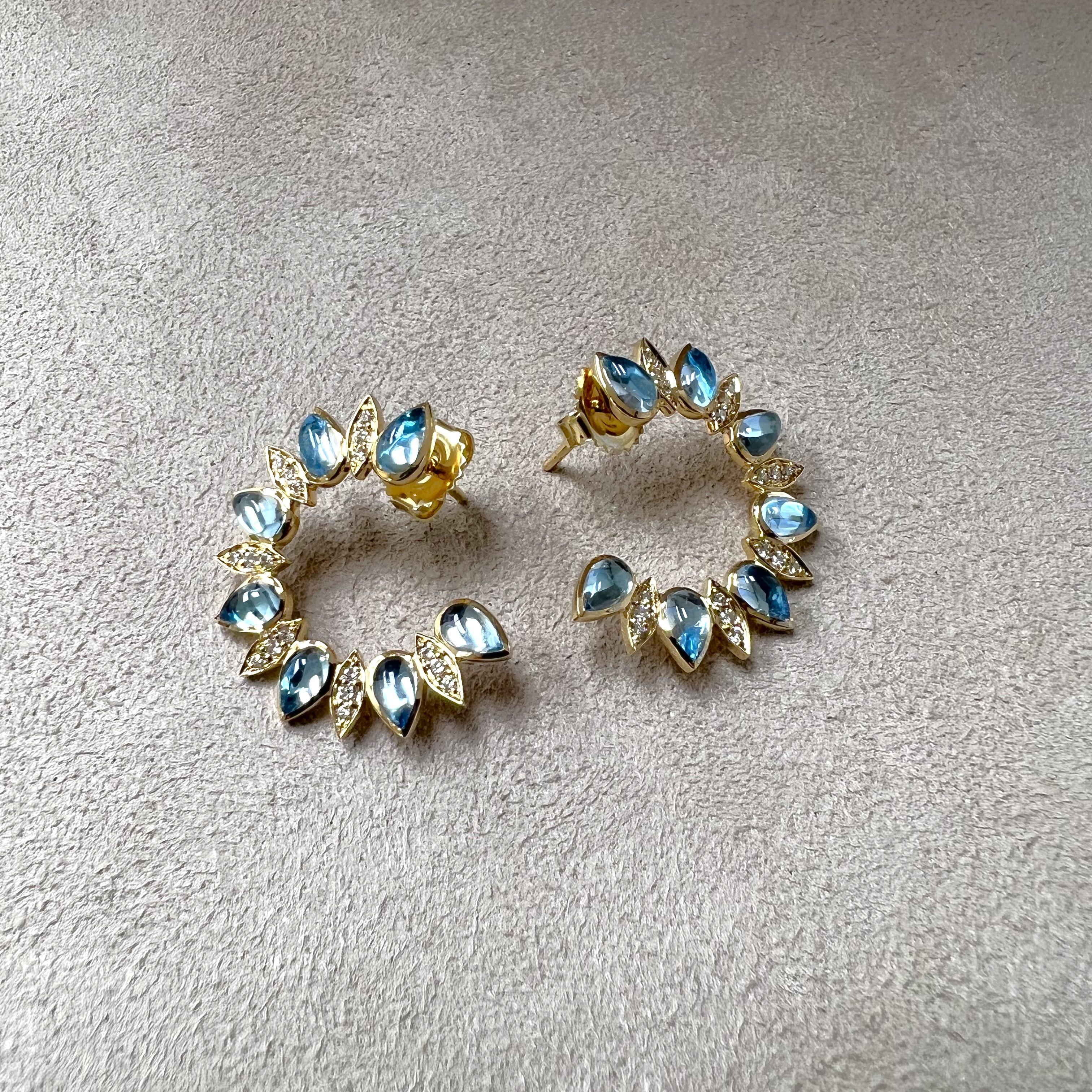 Created in 18 karat yellow gold
Blue Topaz 4 carats approx.
Diamonds 0.20 carat approx.
18 kyg butterfly backs
Limited edition



About the Designers ~ Dharmesh & Namrata

Drawing inspiration from little things, Dharmesh & Namrata Kothari have