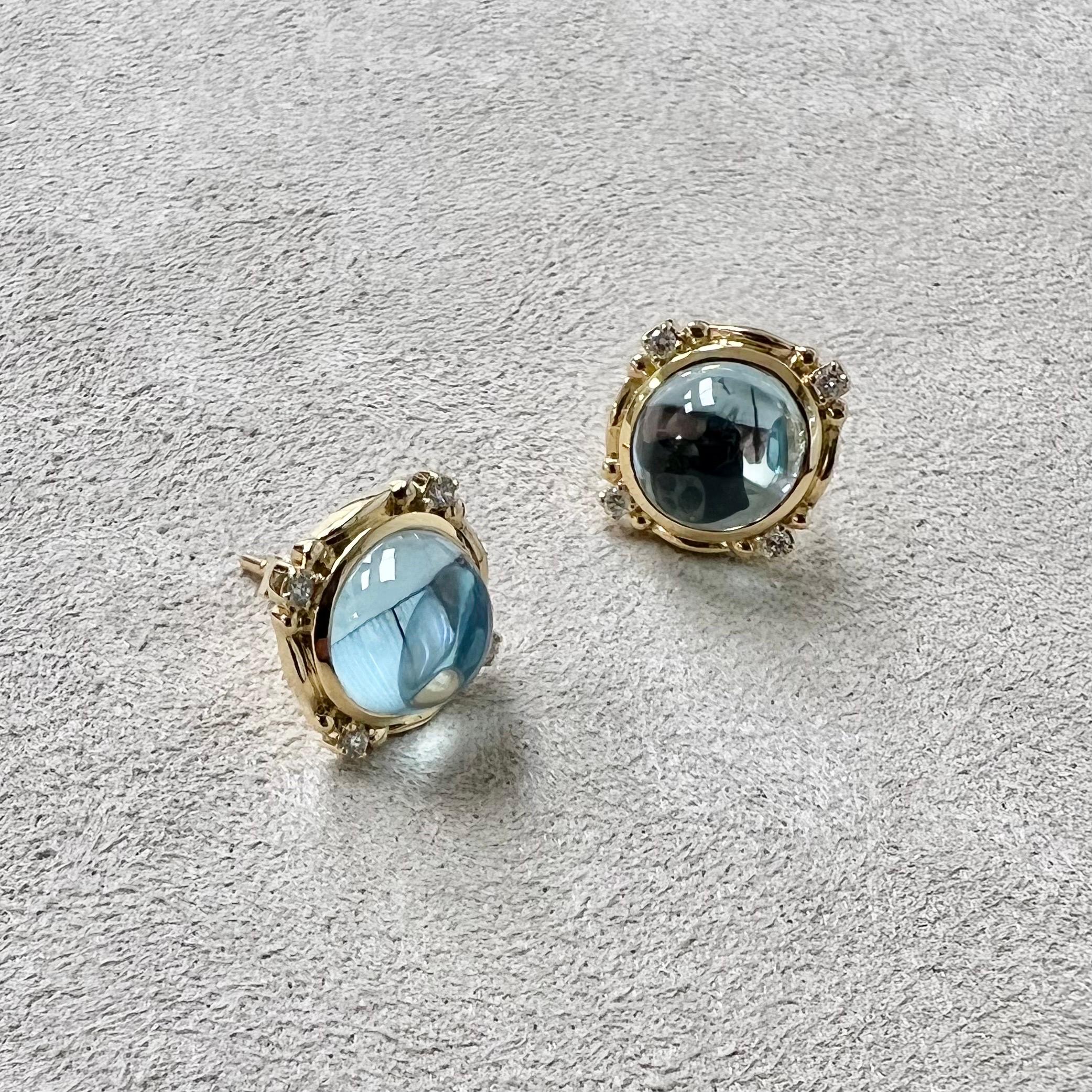 Created in 18 karat yellow gold
Blue topaz 6 carats approx.
Champagne diamonds 0.09 carat approx.
Post backs for pierced ears
Limited edition


About the Designers ~ Dharmesh & Namrata

Drawing inspiration from little things, Dharmesh & Namrata