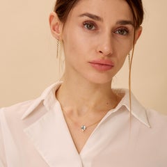 Syna Collier de topaze bleue en or jaune et diamants