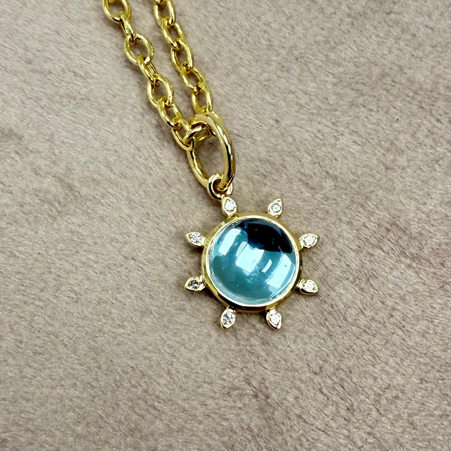 Created in 18 karat yellow gold
Blue Topaz 2 carats approx.
Diamonds 0.05 carat approx.
Chain sold separately 
Limited edition


About the Designers ~ Dharmesh & Namrata

Drawing inspiration from little things, Dharmesh & Namrata Kothari have