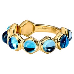 Syna Yellow Gold Blue Topaz Ring