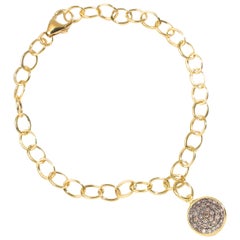 Bracelet Syna en or jaune avec diamants bruns