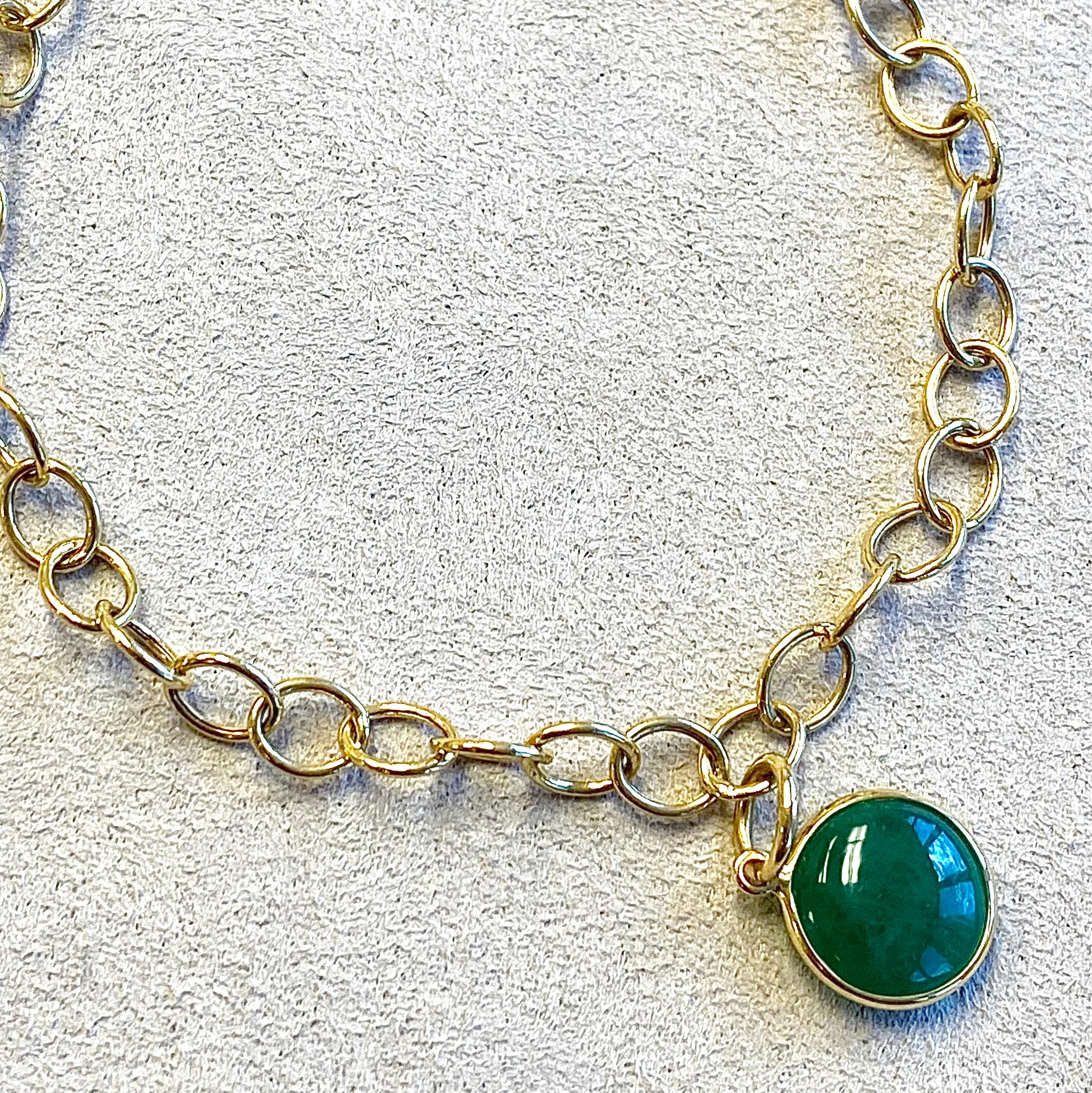 Created in 18 karat yellow gold
Emerald 3.5 cts approx 
7.25 inch length with lobster clasp


About the Designers

Drawing inspiration from little things, Dharmesh & Namrata Kothari have created an extraordinary and refreshing collection of