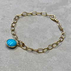 Syna Yellow Gold Bracelet with Turquoise