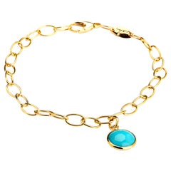 Syna Yellow Gold Bracelet with Turquoise