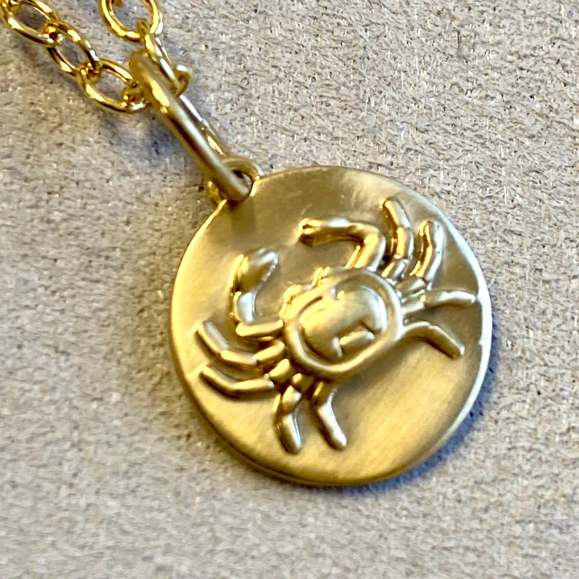 cancer gold pendant