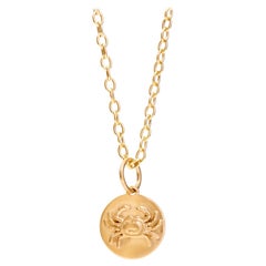 Syna Yellow Gold Cancer Zodiac Pendant