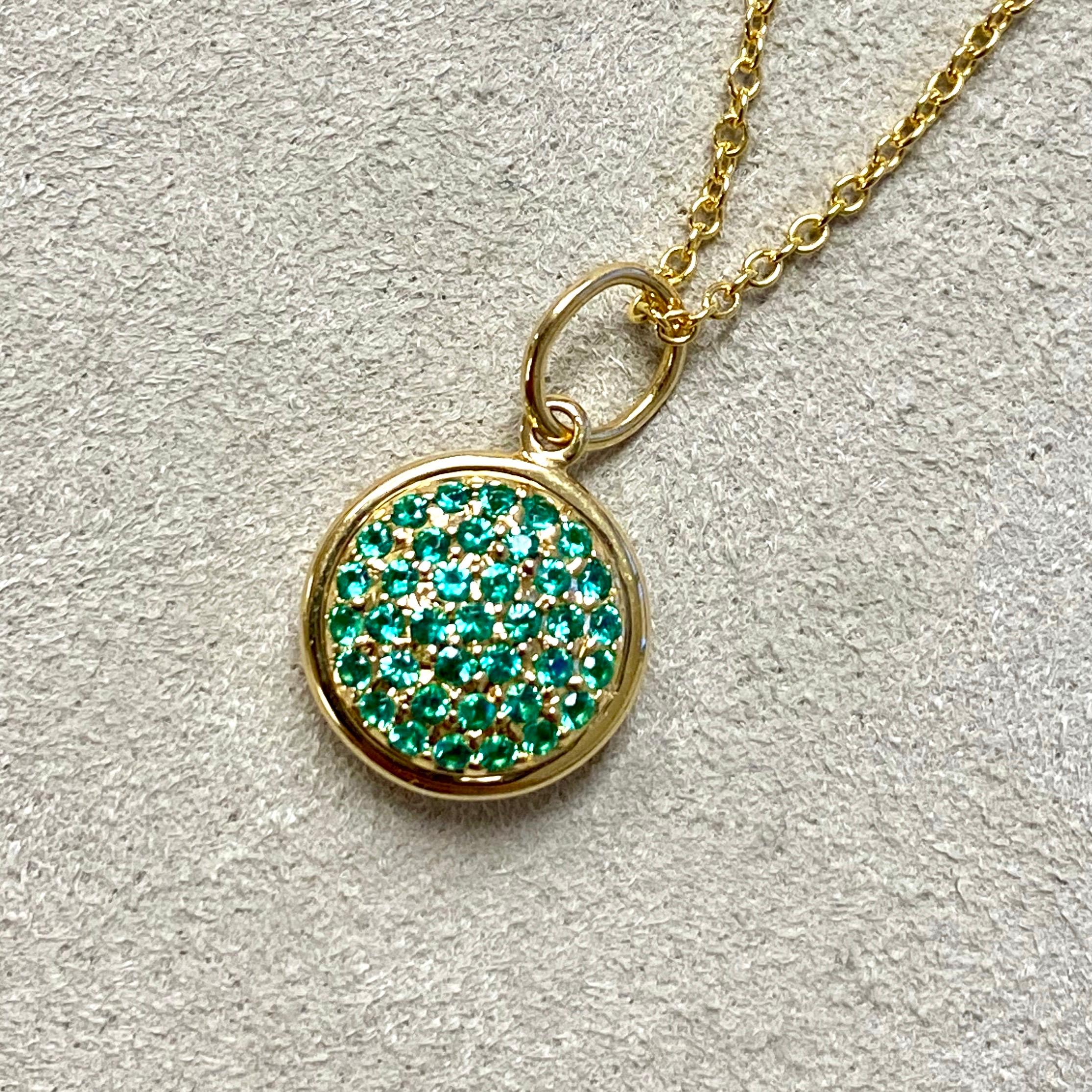 Created in 18 karat yellow gold
Emerald 0.30 ct approx
May birthstone
Chain sold separately

Exquisitely crafted in 18k yellow gold, this pendant showcases a stunning emerald with an estimated carat weight of 0.30. Representing the May birthstone,
