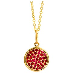 Syna Yellow Gold Chakra Pendant with Rubies