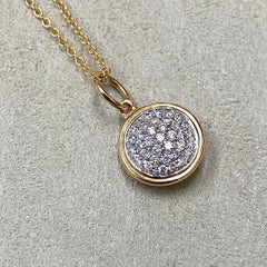 Syna Yellow Gold Charm Pendant with Diamonds
