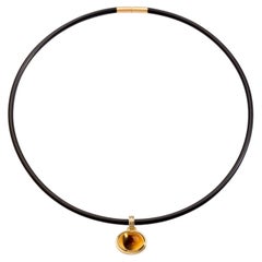 Syna Yellow Gold Citrine Cord Necklace