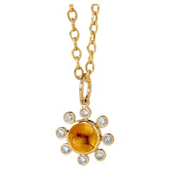 Colgante de Oro Amarillo Syna con Citrino y Diamantes
