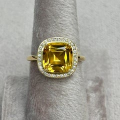 Bague Syna en or jaune avec citrine et diamants