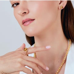 Syna Yellow Gold Citrine Swivel Ring with Diamonds