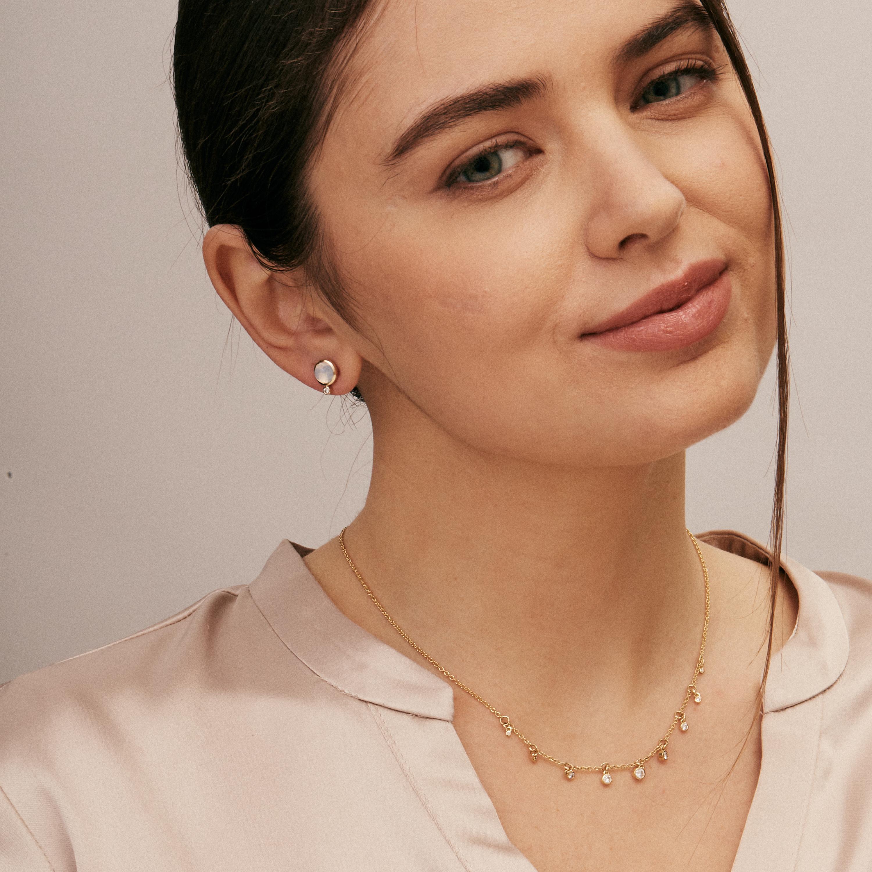 Contemporain Syna Collier de diamants cosmiques en or jaune