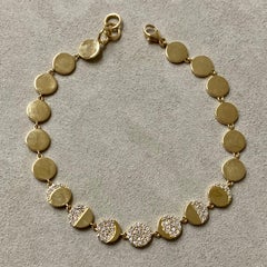 Syna Yellow Gold Cosmic Moon Phase Bracelet