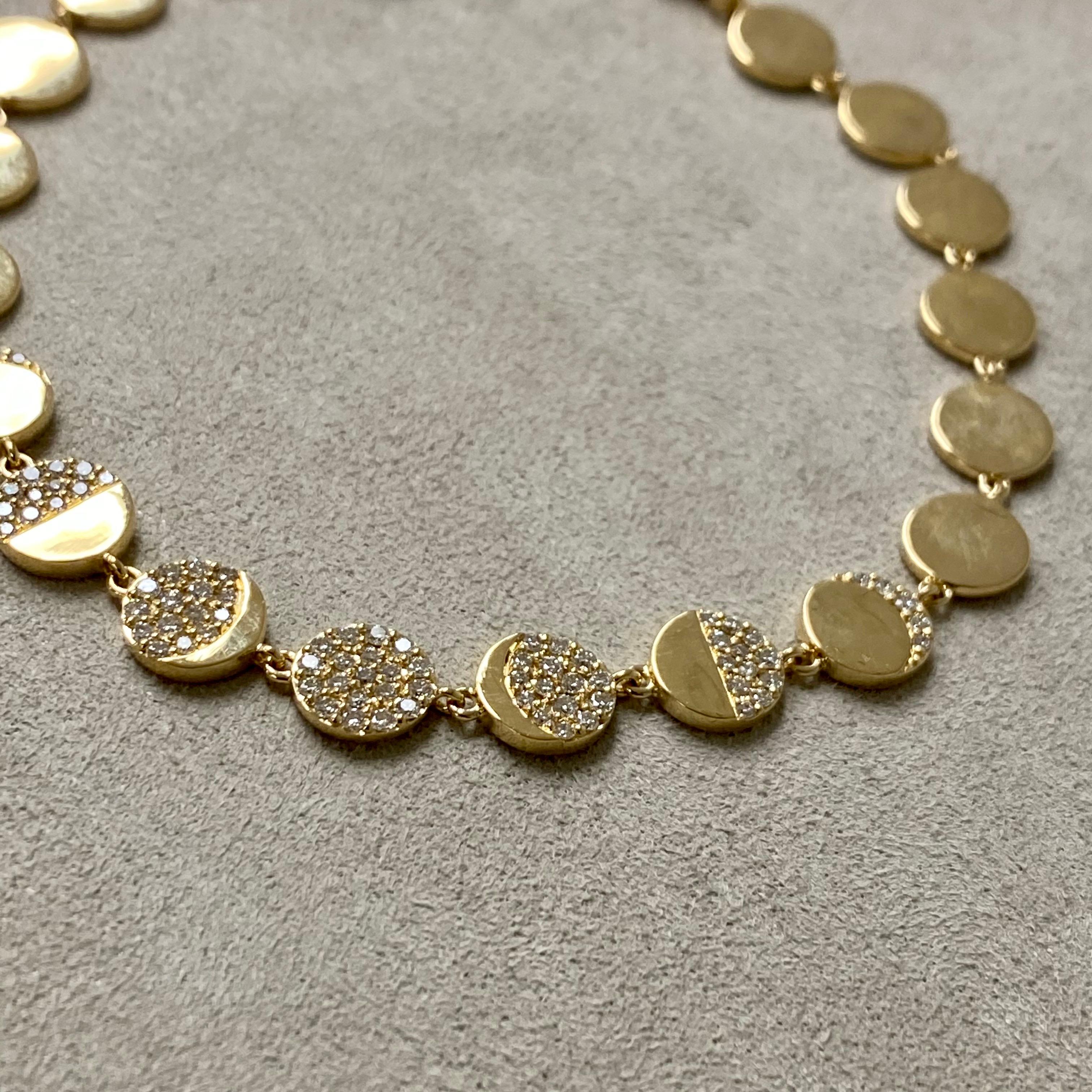 Contemporary Syna Yellow Gold Cosmic Moon Phase Bracelet For Sale
