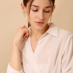 Syna Yellow Gold Cosmic Pendant with Champagne Diamonds