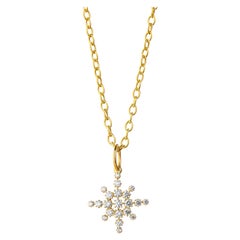Syna Yellow Gold Cosmic Pendant with Diamonds