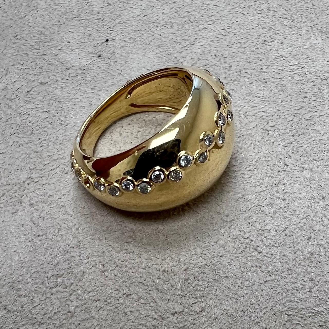 Contemporary Syna Yellow Gold Cosmic Ring with Diamonds For Sale