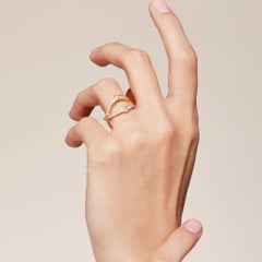 Syna Yellow Gold Cross Ring with Diamonds