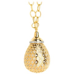 Syna Yellow Gold Drop Pendant with Diamonds