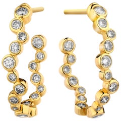 Orecchini Syna in oro giallo con diamanti champagne