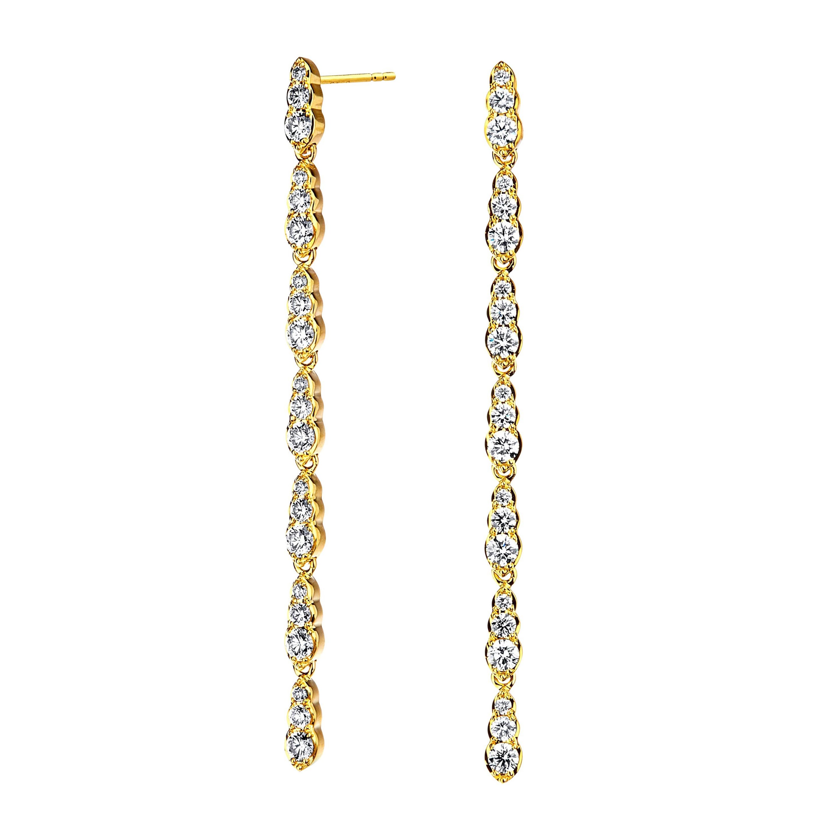 Pendientes Syna de oro amarillo con diamantes