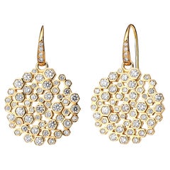 Syna Yellow Gold Earrings with Diamonds