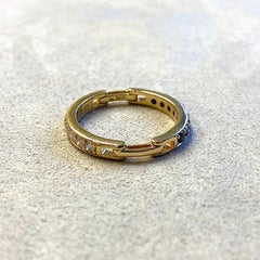 Syna Yellow Gold Flexible Cosmic Band with Black and Champagne Diamonds