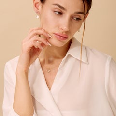 Syna Yellow Gold Flower Pendant with Diamonds