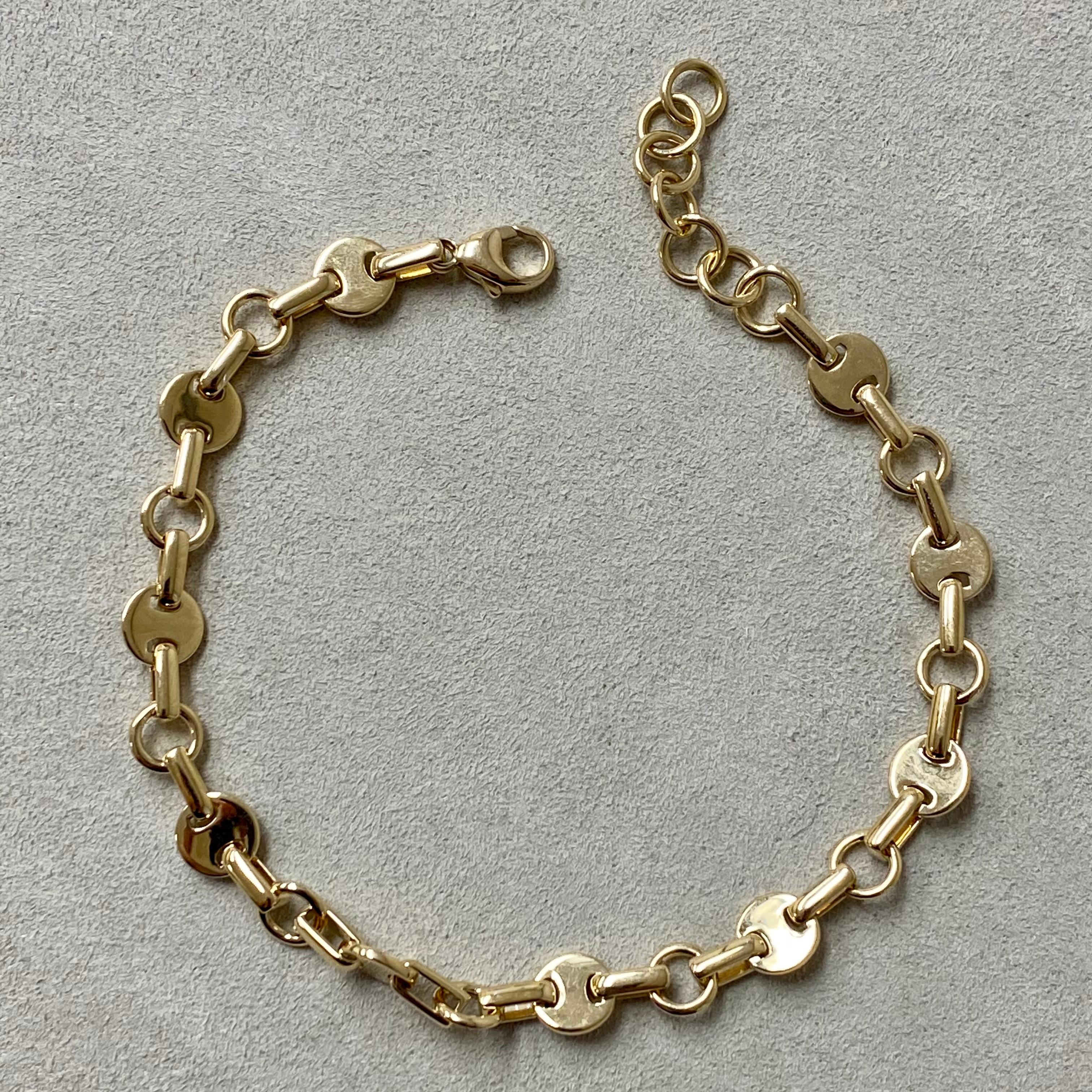 Contemporain Syna Bracelet géométrique en or jaune en vente