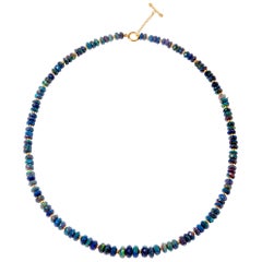 Syna Yellow Gold Graduating Opal Bead Necklace